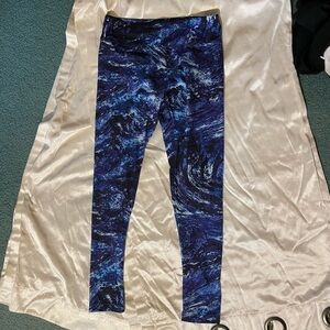 Starry sky blue and purple leggings